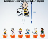 Peanuts 12 - Piece Party Cake Picks Set - Matching Party Ware Sold Separately - snoopn4pnuts.com