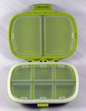 Peanuts Safe and Secure Pill Box With 8 Compartments - Perfect Size For Purse and Traveling!