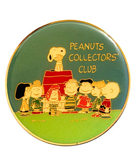 Peanuts Collector's Club (PCC) Large Metal and Enamel Pin With Thick Acrylic Overlay - RARE!