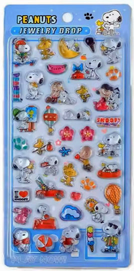 Snoopy Puffy 2-D Clear Vinyl Stickers - Great For Scrapbooking!