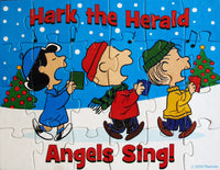 Snoopy Mini Christmas Holiday Jigsaw Puzzle - Hark The Herald Angels Sing - snoopn4pnuts.com