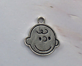 Charlie Brown Pewter - Finish Charm - snoopn4pnuts.com