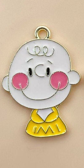 Peanuts Enamel Charm - Blushing Charlie Brown - snoopn4pnuts.com