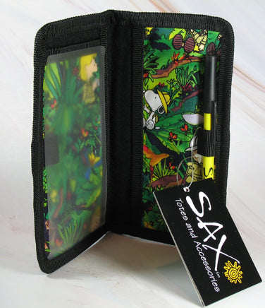 Peanuts Safari Cloth Checkbook Cover With Dual Pen Holders - snoopn4pnuts.com