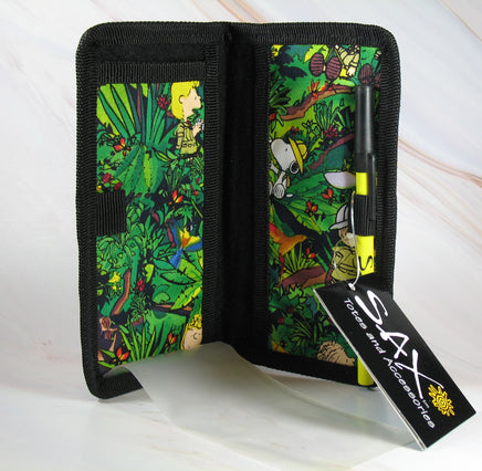 Peanuts Safari Cloth Checkbook Cover With Dual Pen Holders - snoopn4pnuts.com
