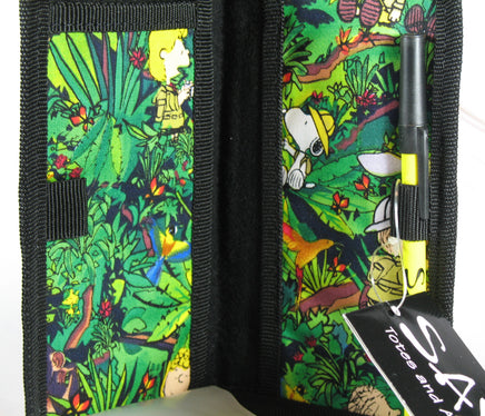 Peanuts Safari Cloth Checkbook Cover With Dual Pen Holders - snoopn4pnuts.com