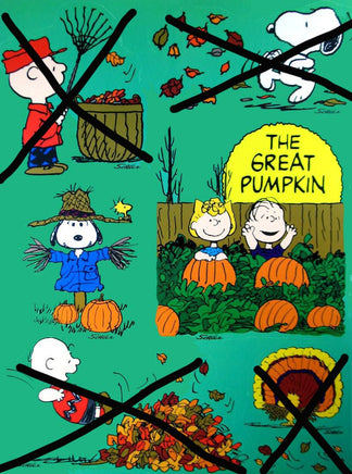 It's The Great Pumpkin Halloween Reusable Window Clings (Used/4 Clings Missing - Other 2 Stick Well) - snoopn4pnuts.com