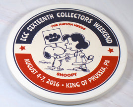 2016 ECC (East Coast Collectors) Ceramic Tile Coaster (King of Prussia, PA) - snoopn4pnuts.com