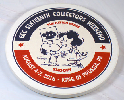 2016 ECC (East Coast Collectors) Ceramic Tile Coaster (King of Prussia, PA) - snoopn4pnuts.com