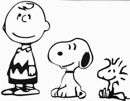 Peanuts 3 - Piece Die - Cut Vinyl Decal Set - Black - snoopn4pnuts.com