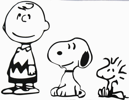Peanuts 3 - Piece Die - Cut Vinyl Decal Set - Black - snoopn4pnuts.com