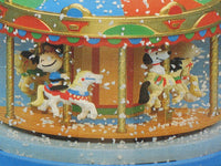 Peanuts Carousel Revolving/Animated Musical Snow Globe (Near Mint/Large Air Bubble) - snoopn4pnuts.com