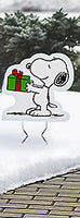 Peanuts Christmas Holiday Corrugated Plastic Yard Sign - Snoopy