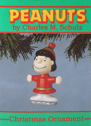 1988 Lucy Skater Ceramic Christmas Ornament - snoopn4pnuts.com