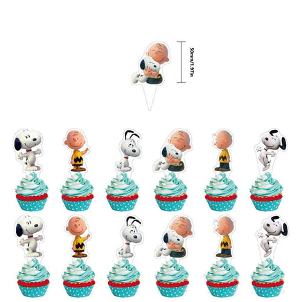 Peanuts Party Cake Picks Set (12) - Matching Party Ware Sold Separately - snoopn4pnuts.com