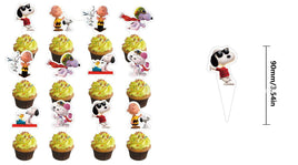 Peanuts Party Cake Picks Set (12) - Matching Party Ware Sold Separately - snoopn4pnuts.com
