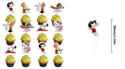 Peanuts Party Cake Picks Set (12) - Matching Party Ware Sold Separately - snoopn4pnuts.com