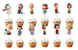 Peanuts 12 - Piece Wood Party Cake Picks Set (Includes Several Rare Characters!) - Matching Party Ware Sold Separately - snoopn4pnuts.com