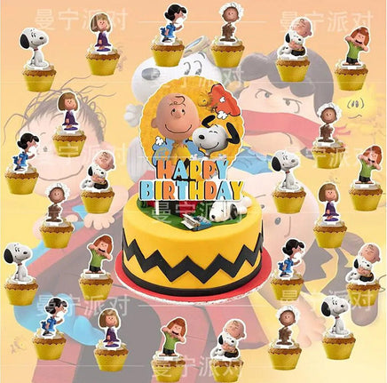 Peanuts Party Cake Picks Set (12) - Matching Party Ware Sold Separately - snoopn4pnuts.com