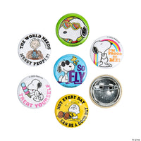 Peanuts Mini Metal Pinback Button - Collect All 6!