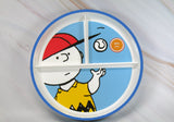 Peanuts Divided Melamine Plate With Non-Slip Bottom - Charlie Brown