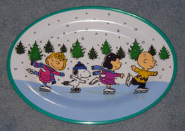 Peanuts Melamine Platter - Ice Skating Fun - snoopn4pnuts.com
