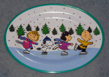 Peanuts Melamine Platter - Ice Skating Fun - snoopn4pnuts.com