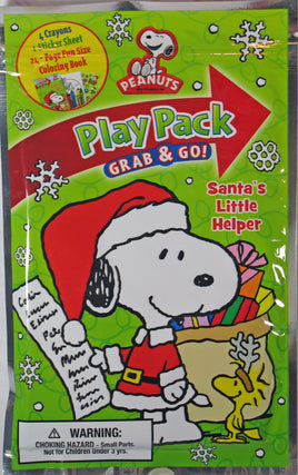 Snoopy Christmas Play Pack (Coloring Book, Stickers, and Crayons) - snoopn4pnuts.com