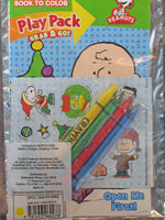Snoopy Christmas Play Pack (Coloring Book, Stickers, and Crayons) - snoopn4pnuts.com