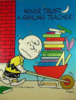 Laminated Charlie Brown School Wall Decor