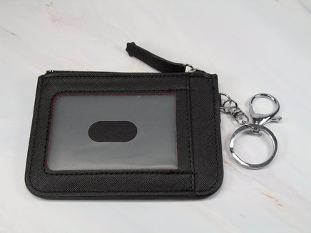Peanuts Vinyl Change Purse / Double - Ring Key Chain Combo With License Pocket - Snoopy and Woodstock - snoopn4pnuts.com