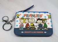 Peanuts Vinyl Change Purse / Double - Ring Key Chain Combo With License Pocket - Ice Cream Cone - snoopn4pnuts.com