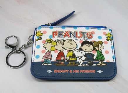 Peanuts Vinyl Change Purse / Double - Ring Key Chain Combo With License Pocket - Ice Cream Cone - snoopn4pnuts.com
