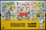 Peanuts Three 100-Piece Jigsaw Puzzle Set