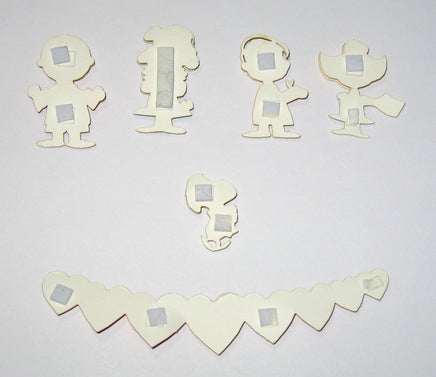 Peanuts 2 - D Scrapbook Embellishment Set (Adhesive Foam Squares On Back Worn/Will Need Glue Application) - snoopn4pnuts.com