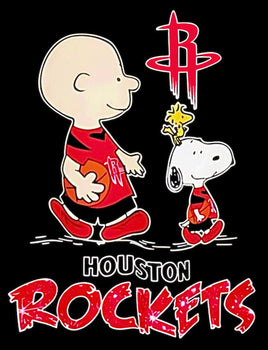 Snoopy Professional Basketball Indoor/Outdoor Waterproof Vinyl Decal - Houston Rockets - snoopn4pnuts.com