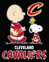 Snoopy Professional Basketball Indoor/Outdoor Waterproof Vinyl Decal - Cleveland Cavaliers