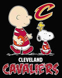 Snoopy Professional Basketball Indoor/Outdoor Waterproof Vinyl Decal - Cleveland Cavaliers