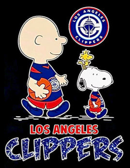 Snoopy Professional Basketball Indoor/Outdoor Waterproof Vinyl Decal - Los Angeles Clippers - snoopn4pnuts.com