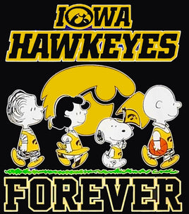 Snoopy College Football Indoor/Outdoor Waterproof Vinyl Decal - Iowa Hawkeyes - snoopn4pnuts.com