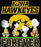 Snoopy College Football Indoor/Outdoor Waterproof Vinyl Decal - Iowa Hawkeyes