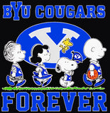 Snoopy College Football Indoor/Outdoor Waterproof Vinyl Decal - BYU Cougars