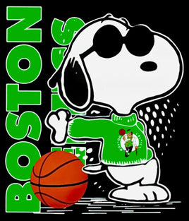 Snoopy Professional Basketball Indoor/Outdoor Waterproof Vinyl Decal - Boston Celtics - snoopn4pnuts.com