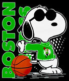 Snoopy Professional Basketball Indoor/Outdoor Waterproof Vinyl Decal - Boston Celtics