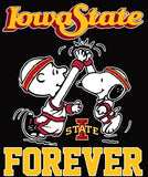 Snoopy College Football Indoor/Outdoor Waterproof Vinyl Decal - Iowa State Cyclones
