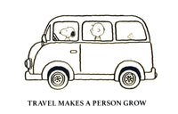 Peanuts 2 - Piece Clear Vinyl Stamps On Thick Acrylic Block - Travel Makes A Person Grow - snoopn4pnuts.com
