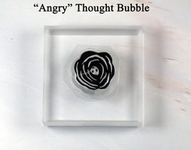 Peanuts Clear Vinyl Stamp On Thick Acrylic Block - Angry Thought Bubble - snoopn4pnuts.com