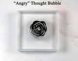 Peanuts Clear Vinyl Stamp On Thick Acrylic Block - Angry Thought Bubble