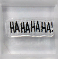 Peanuts Clear Vinyl Stamp On Thick Acrylic Block - HAHAHAHA!