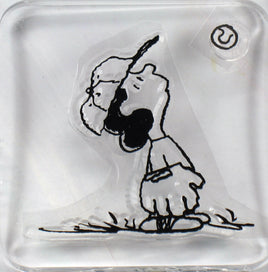 Peanuts 2 - Piece Clear Vinyl Stamps On Thick Acrylic Block - Lucy Baseball - snoopn4pnuts.com